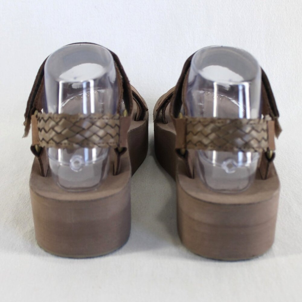 Teva Flatform Universal Interweave Sandal Size 8 Brown Adjustable Strap Platform - Picture 5 of 9